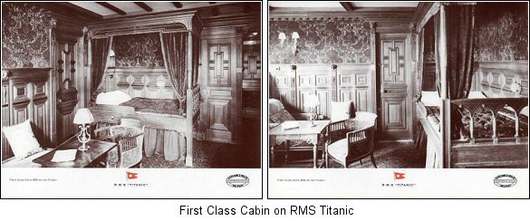 Photos of a First Class Cabin on RMS Titanic